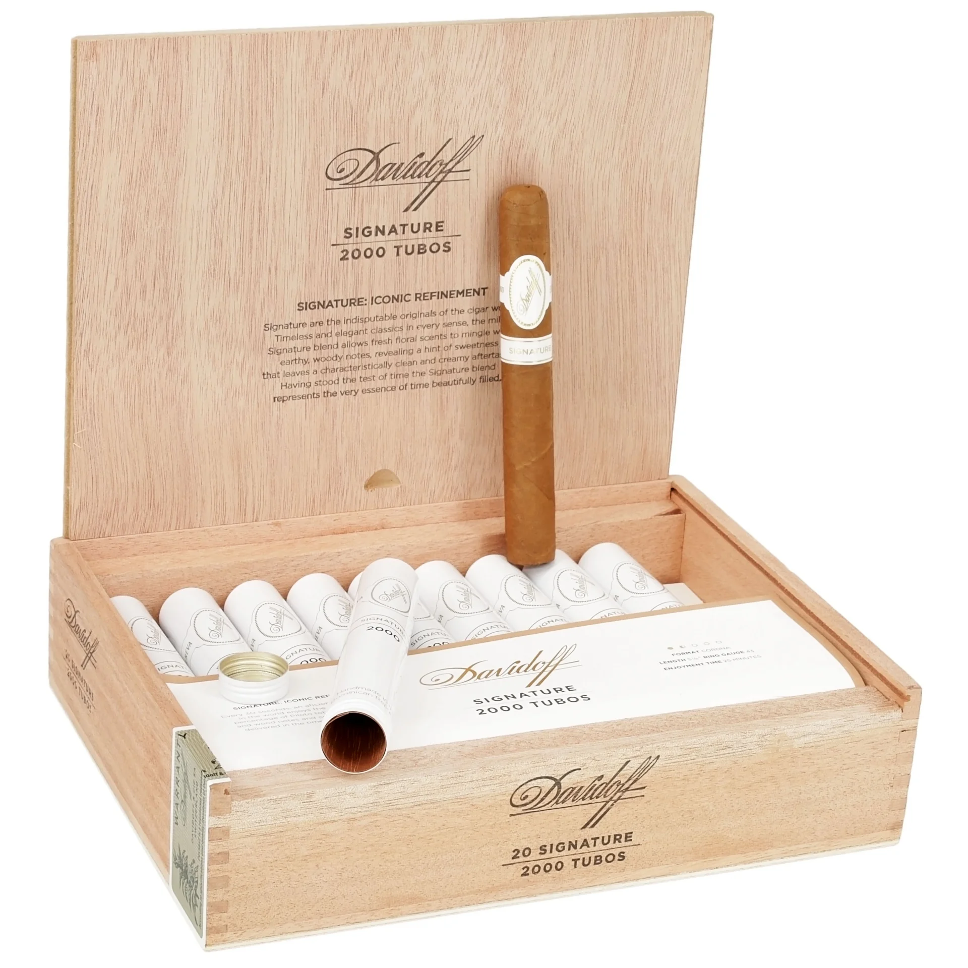 davidoff-signature-2000-20-li-puro-2041456192572-sw3644sh3644 Davidoff Signature 2000 Tüplü Puro 20'li - Görsel 1