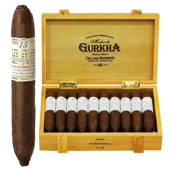gurkha-cellar-reserve-15-year-solara-double-robusto-20-li-puro-20248571-sw554sh554 Gurkha Cellar Reserve 15 Year Solara Double Robusto 20'li Puro - Görsel 1
