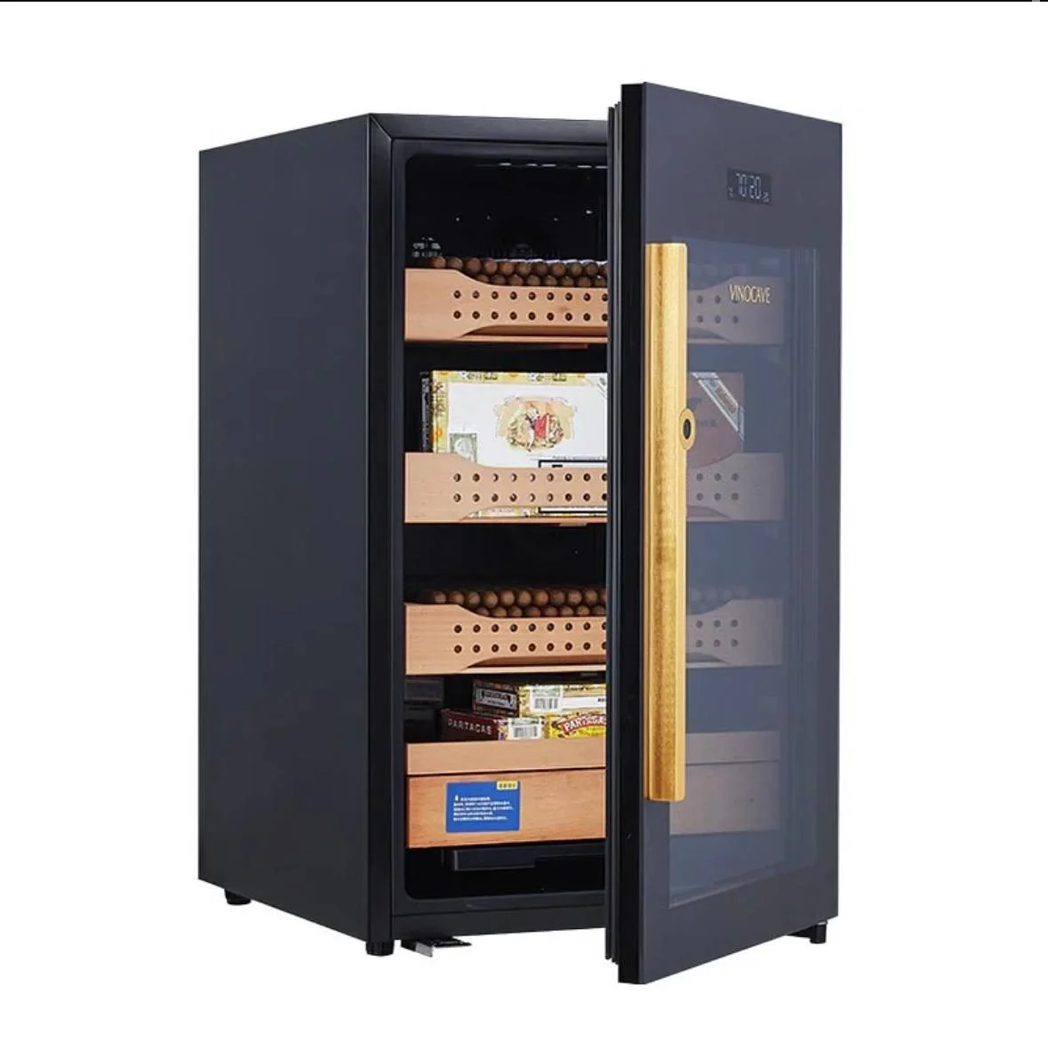 termo-elektronik-sogutuculu-puro-dolabi-buyuk-boy-gumus-renk-34604829-sw1179sh1181 Afidano B2 Humidor 850 Ad Kapasiteli Elektrikli Puro Dolabı - Görsel 3