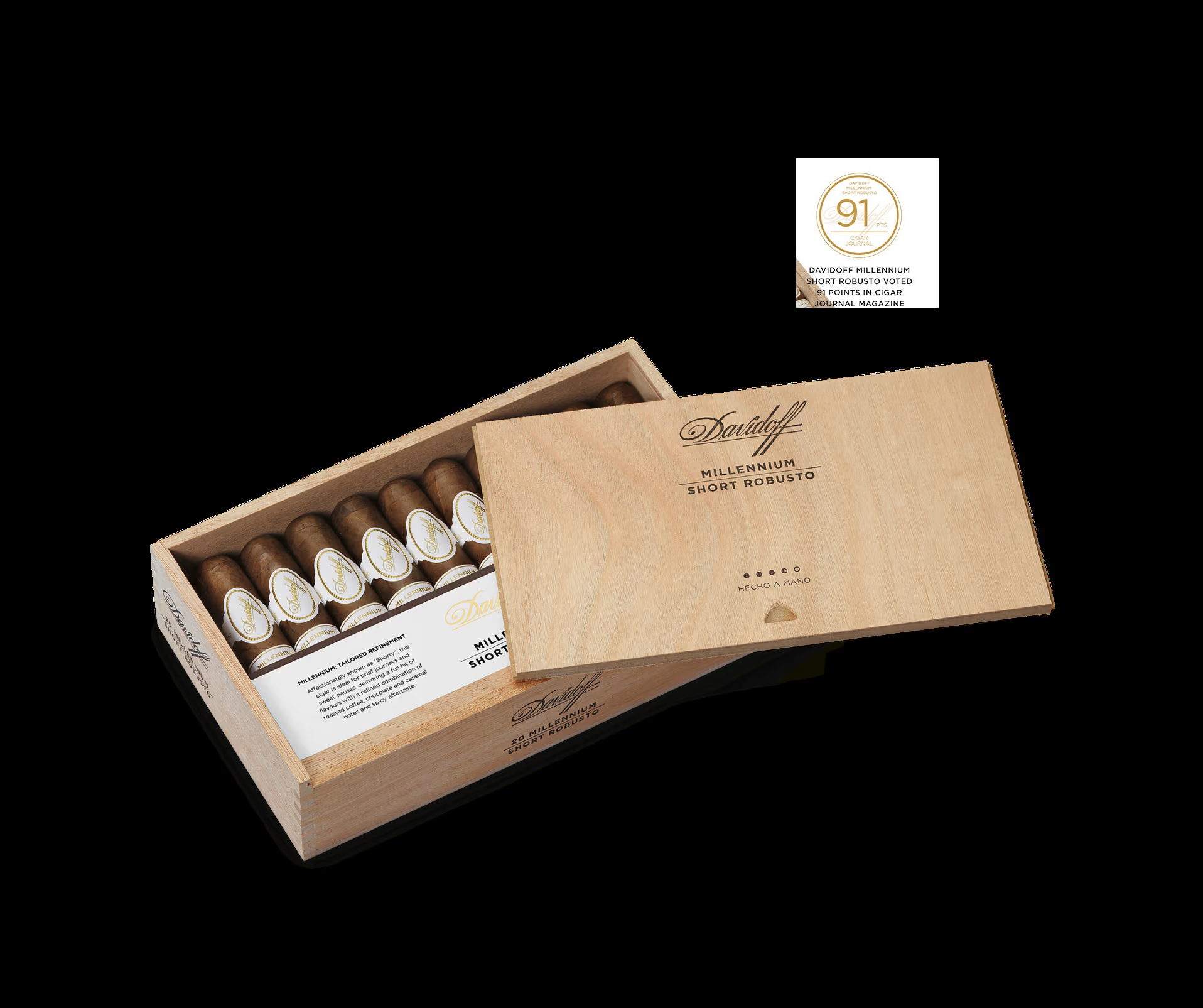 davidoff milenium short robusto puro orjinal satış sitesi Davidoff Millennium Short Robusto 20'li Puro - Görsel 1