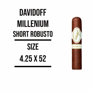 thumb-davidoff millenium short rob single Davidoff Millennium Short Robusto 20'li Puro - Görsel 5